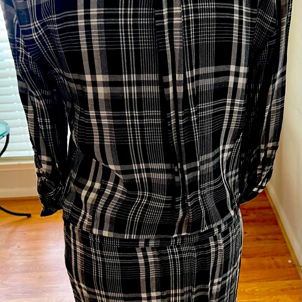Black/White Plaid Dress